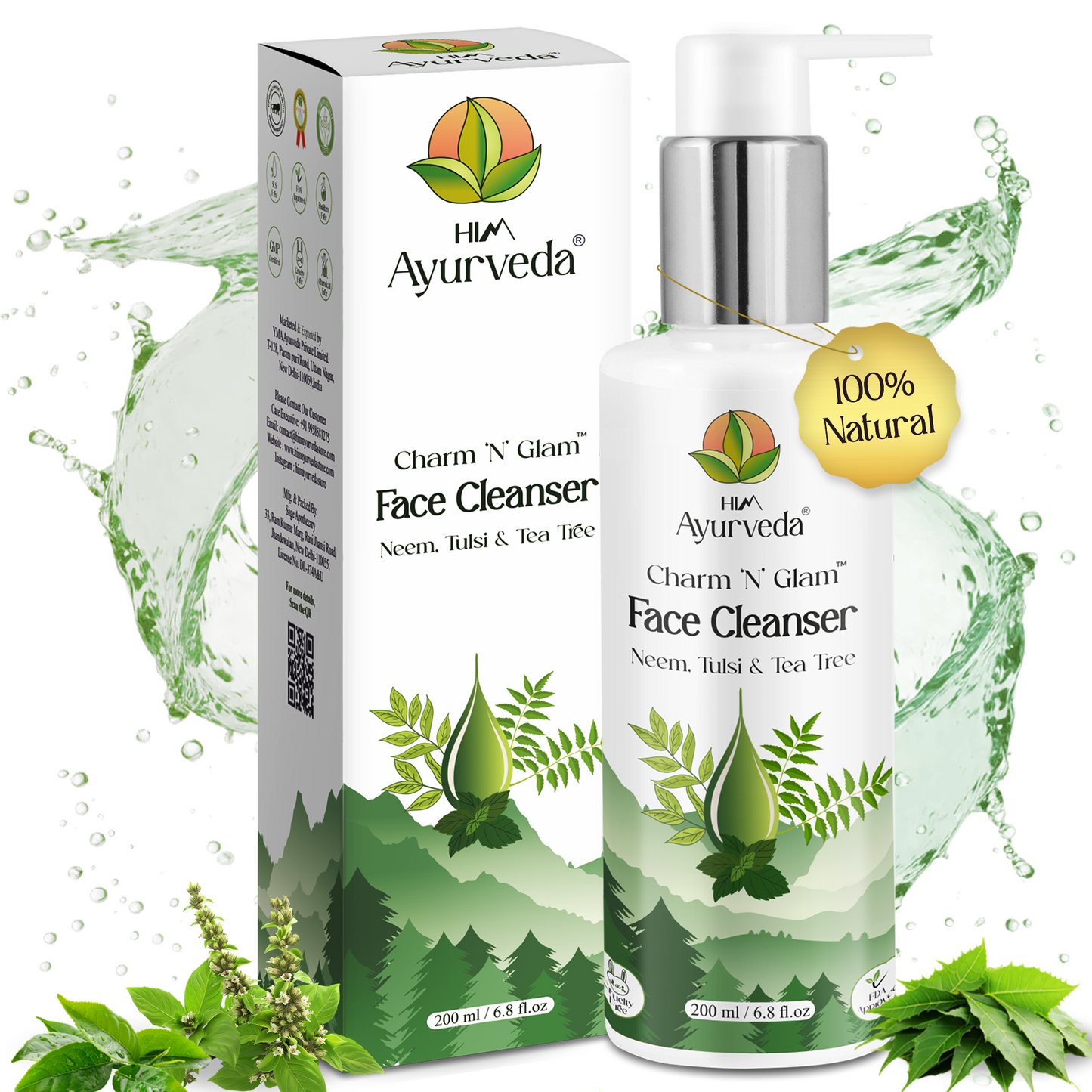 Charm N Glam Face Cleanser(Face wash) |Anti Acne Face Wash| 200ML