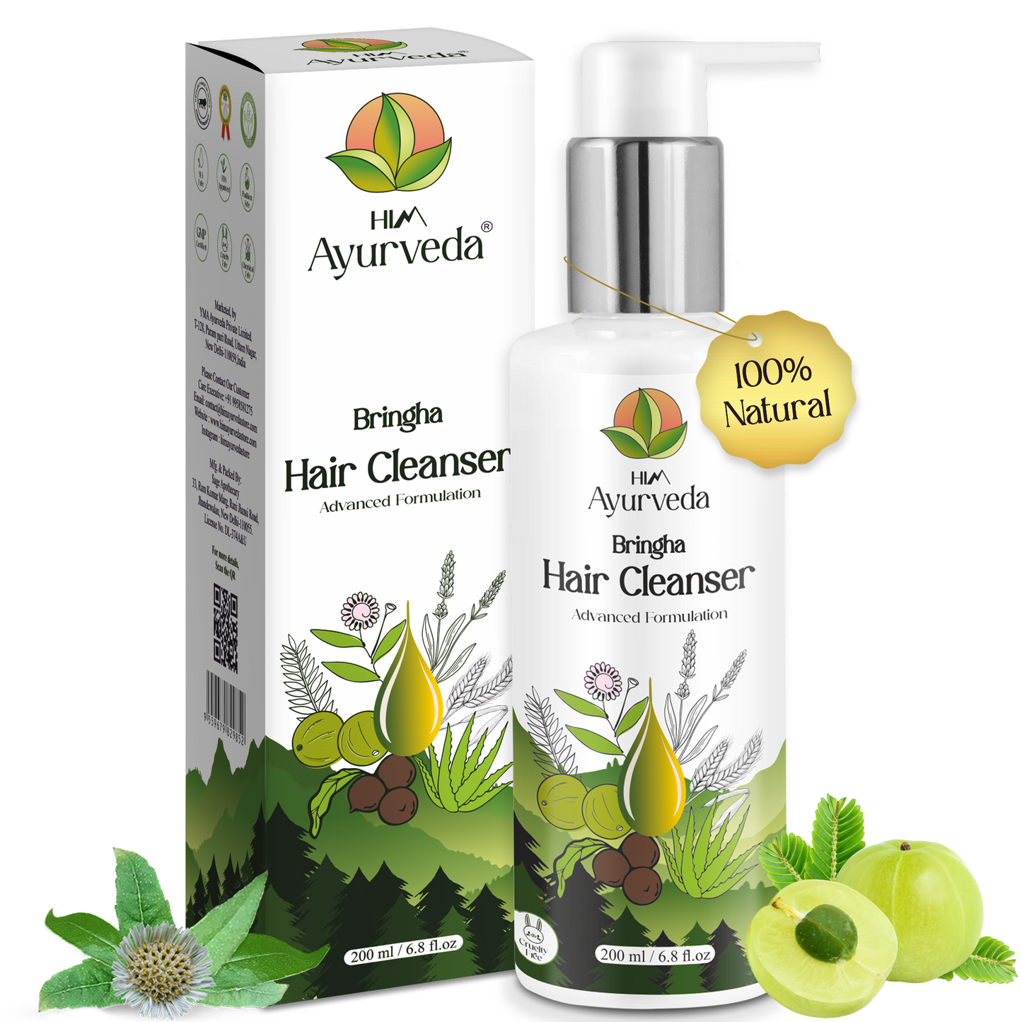 Bringha Anti Hair Fall Hair Cleanser (Shampoo)| Hair Growth & Hair Fall Control|