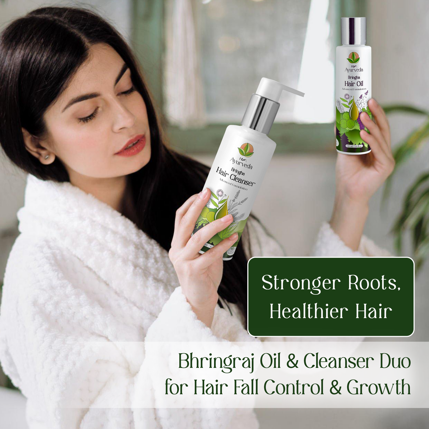 Bhringraj Anti Hair Fall and Growth(Pack of Bhringraj Hair Oil and Bhringraj Anti Hair Fall Cleanser)|