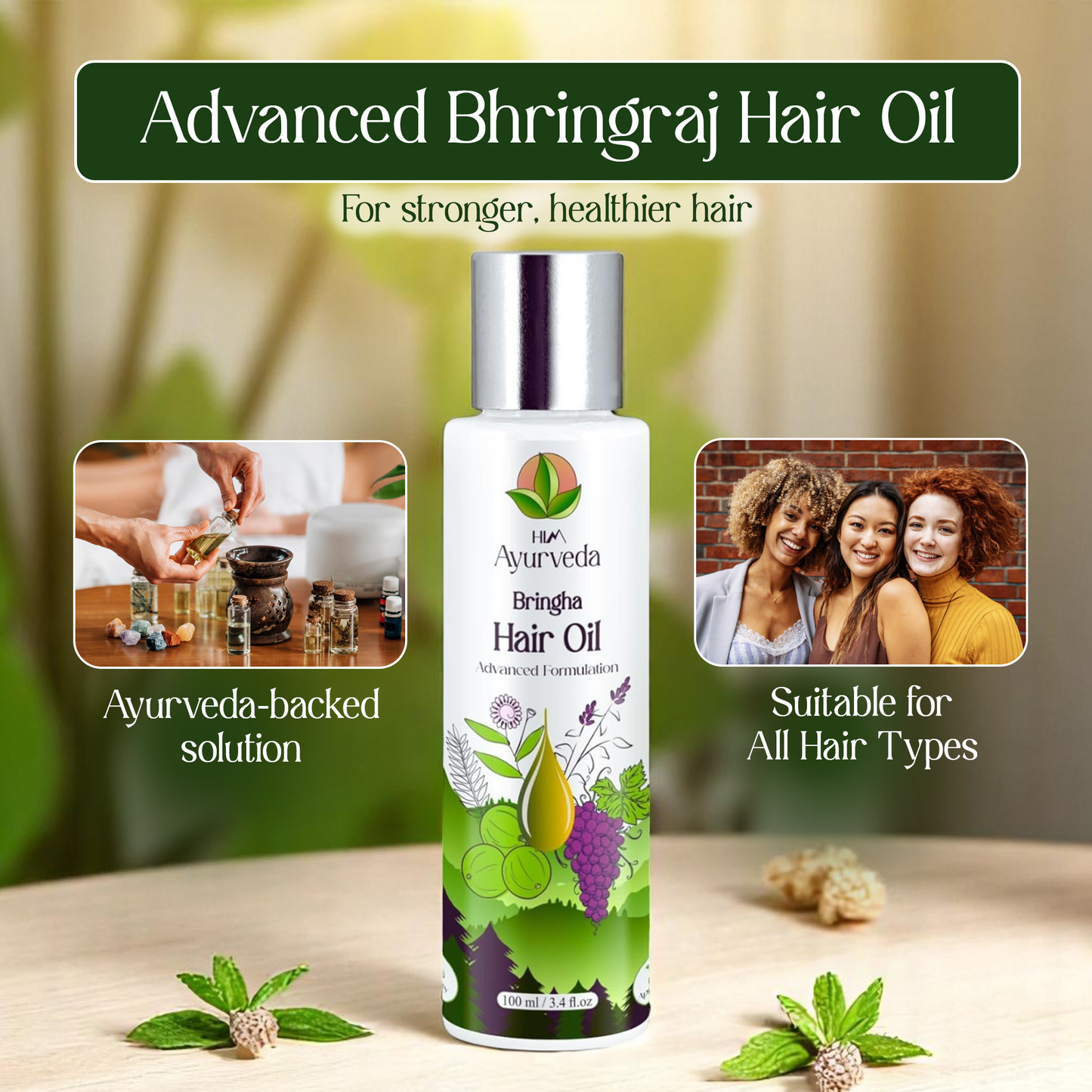Advanced Bringha (Bhringraj) Hair Oil for Hair Growth 100ML