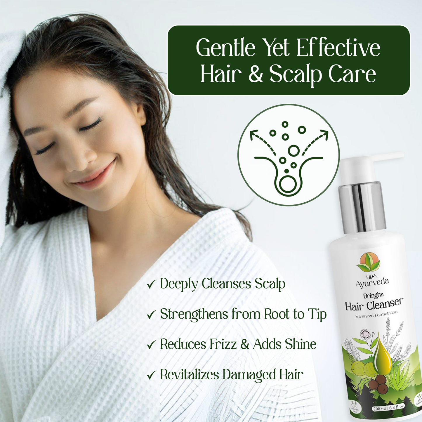 Bringha Anti Hair Fall Hair Cleanser (Shampoo)| Hair Growth & Hair Fall Control|