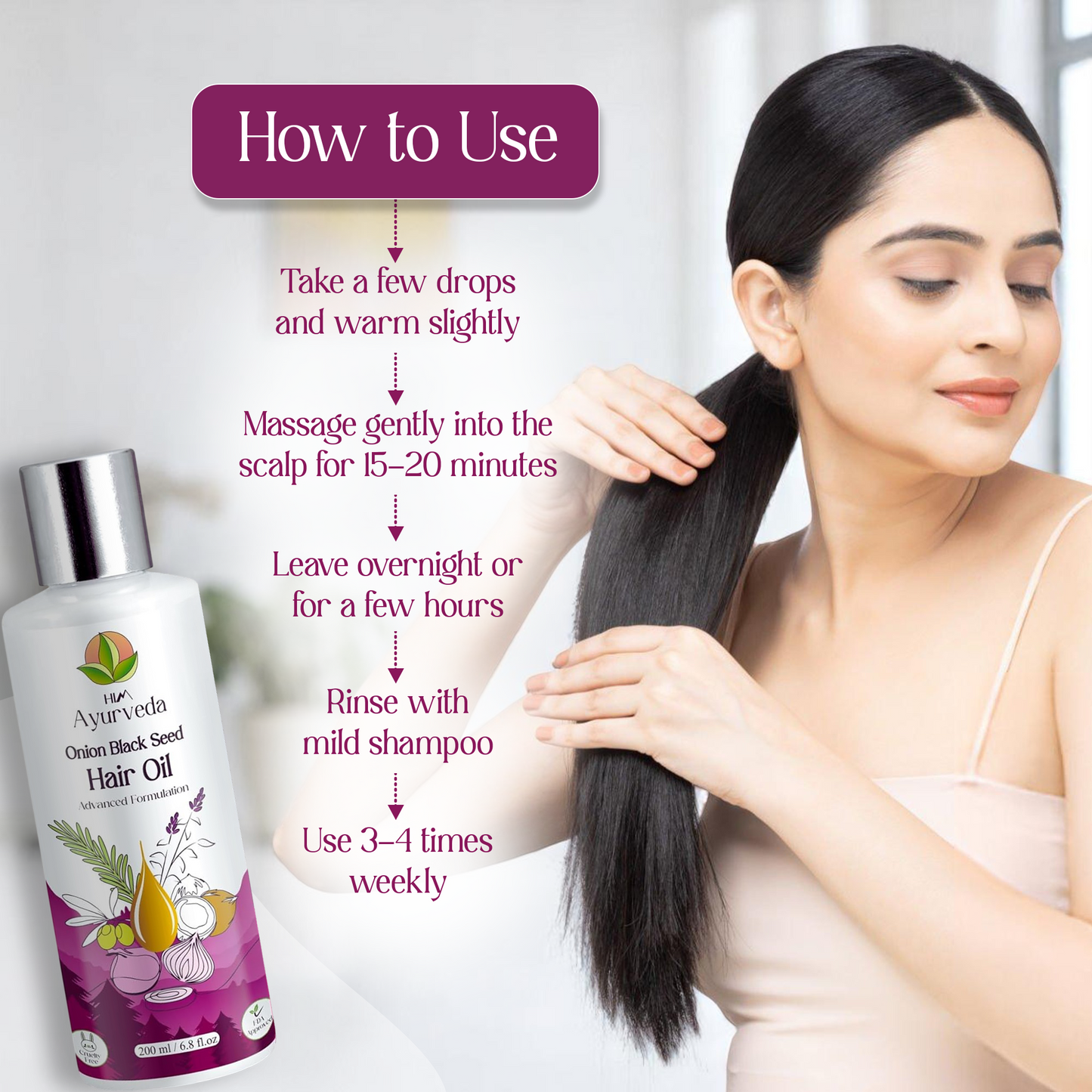 Advanced Onion Black Seed Hair Oil |Nourishing & Strengthening|