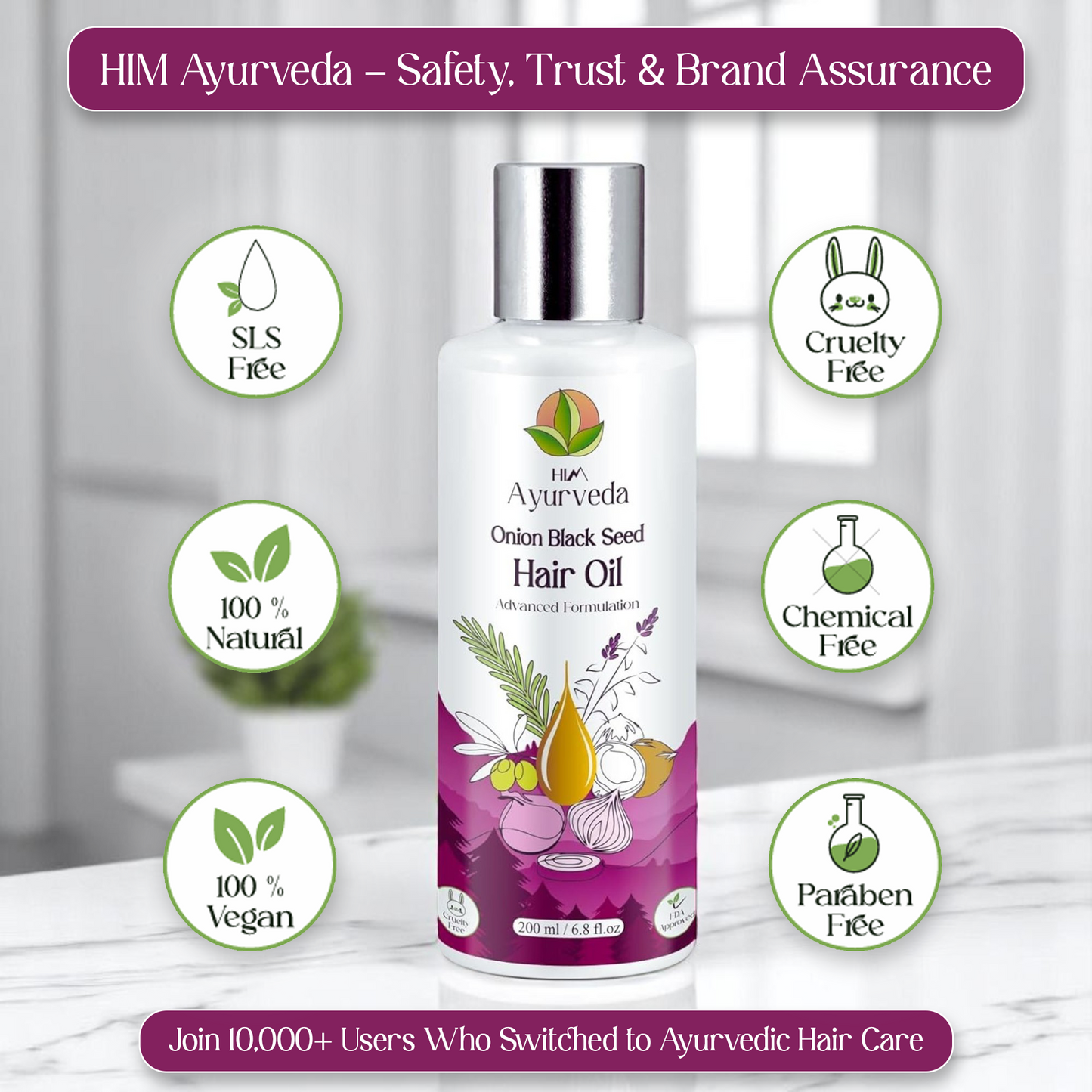 Advanced Onion Black Seed Hair Oil |Nourishing & Strengthening|
