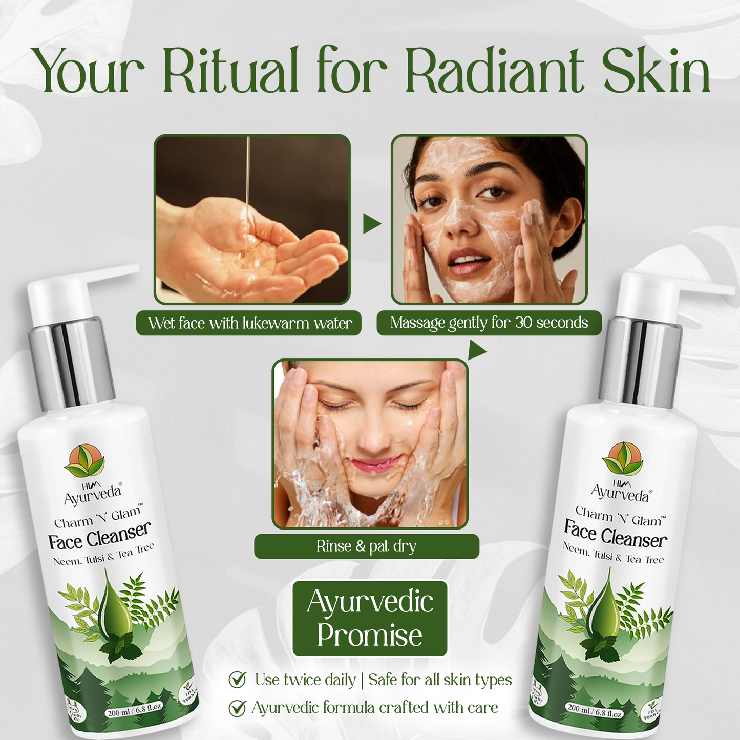 Charm N Glam Face Cleanser(Face wash) |Anti Acne Face Wash| 200ML