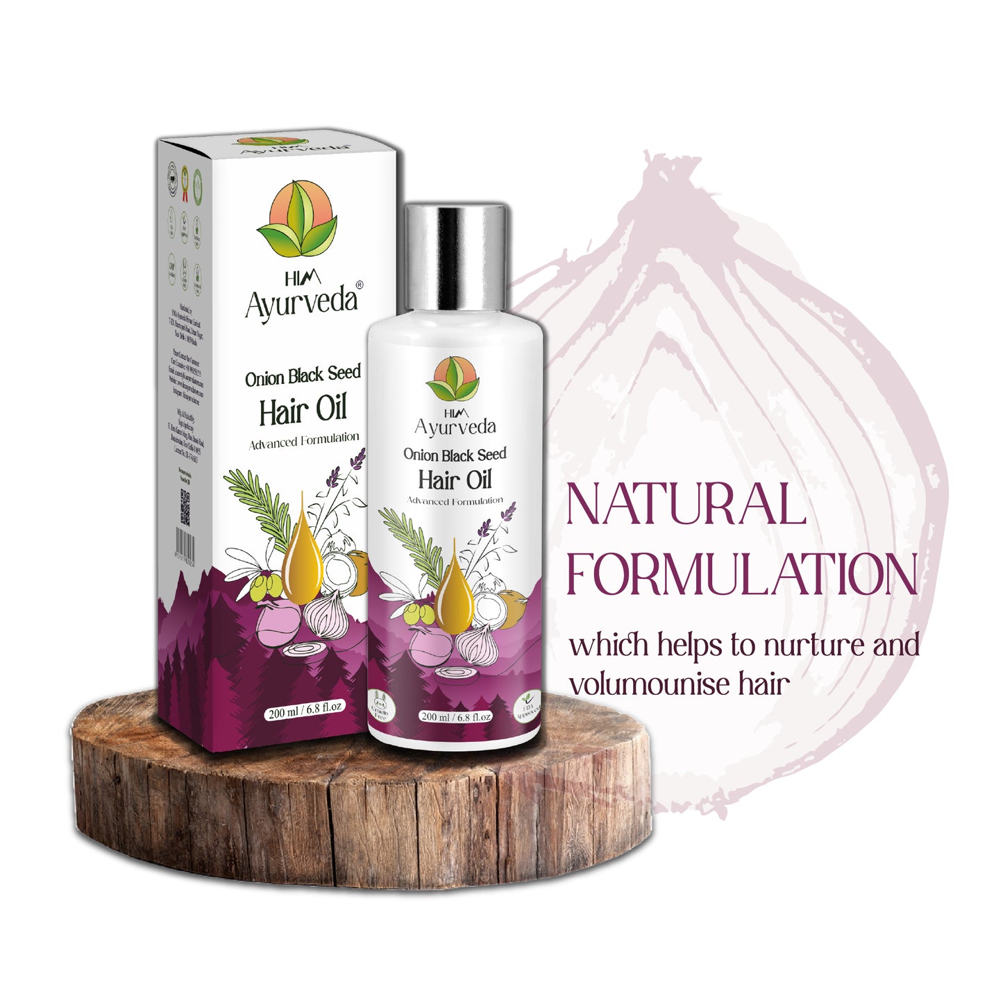 Onion Black Seed Natural and Ayurvedic Hair Oil