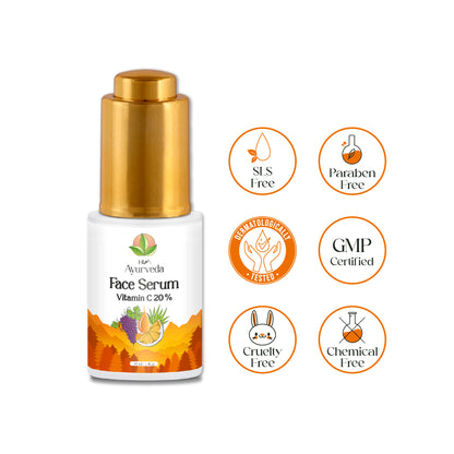 20% Vitamin C Face Serum for Glowing Skin-30ML.Vitamin C Serum For Men and Women.Total Skin Care