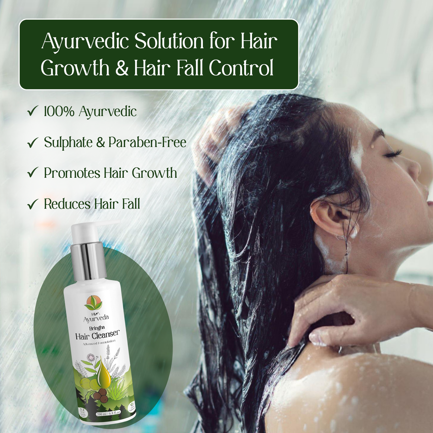 Bringha Anti Hair Fall Hair Cleanser (Shampoo)| Hair Growth & Hair Fall Control|