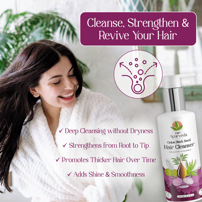 Onion Black Seed Hair Growth Cleanser(Shampoo) |Hair Fall Control & Hair Growth|