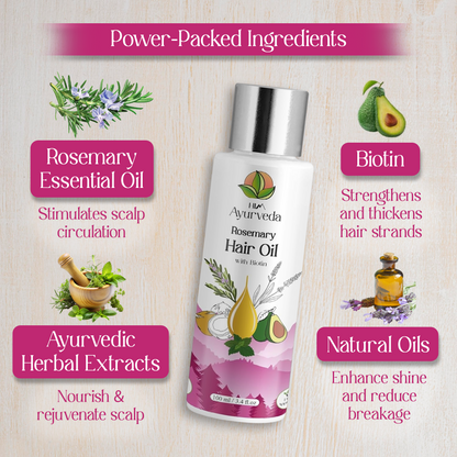 Rosemary Hair Oil | Best Hair Fall Control & Scalp Nourishment | Strengthens & Thickens Hair |
