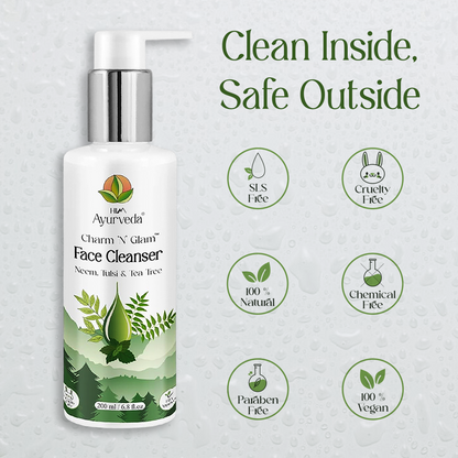 Charm N Glam Face Cleanser(Face wash) |Anti Acne Face Wash| 200ML