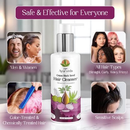 Onion Black Seed Hair Growth Cleanser(Shampoo) |Hair Fall Control & Hair Growth|