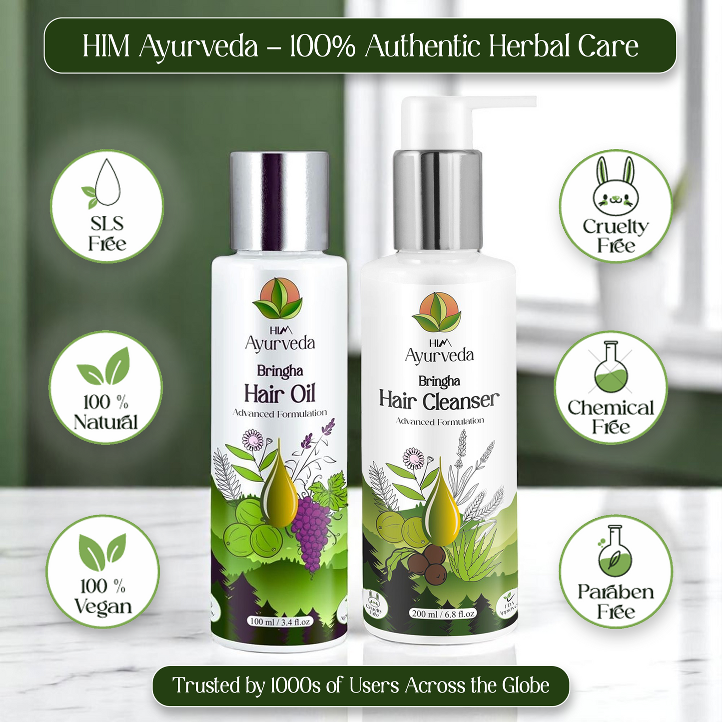 Bhringraj Anti Hair Fall and Growth(Pack of Bhringraj Hair Oil and Bhringraj Anti Hair Fall Cleanser)|