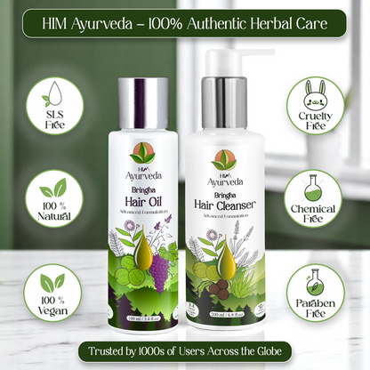 Bhringraj Anti Hair Fall and Growth(Pack of Bhringraj Hair Oil and Bhringraj Anti Hair Fall Cleanser)|