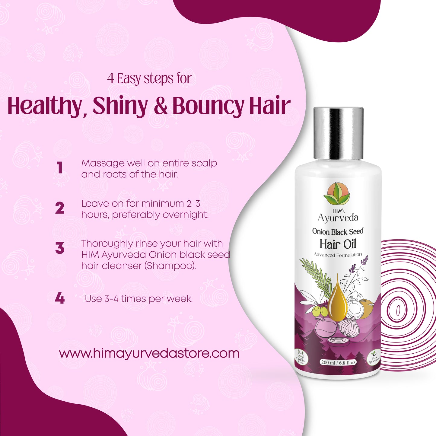 Onion Black seed Oil, Hair Cleanser & Conditioner Combo